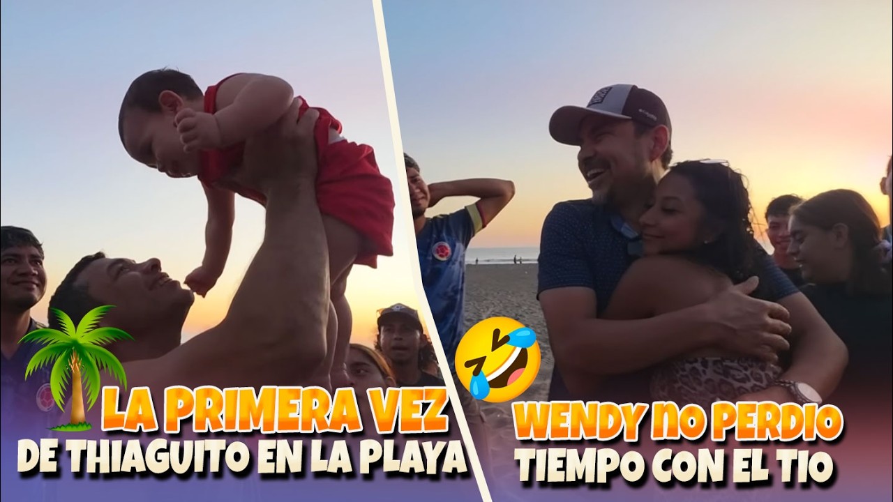 Disfrutando con Thiaguito de la playa☀ El tío de Yanci nos invitó a escalar el Volcan de Santa Ana