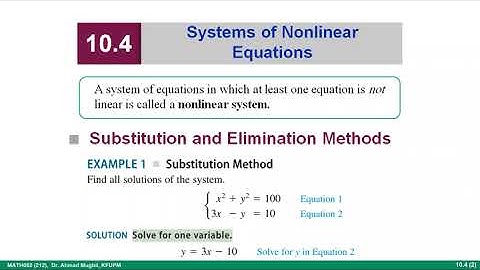 MATH002, 10.4 Systems of Nonlinear Equations