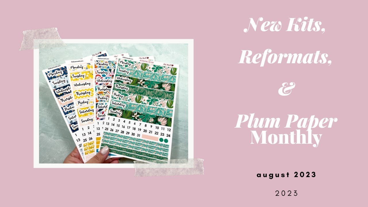 New Sticker Kits | August Kits | Plum Paper Monthly Added | Etsy Sticker Shop