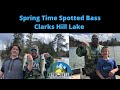 Spring Fishing for Spotted Bass on Clarks Hill Lake | Pontoon Boat Fishing