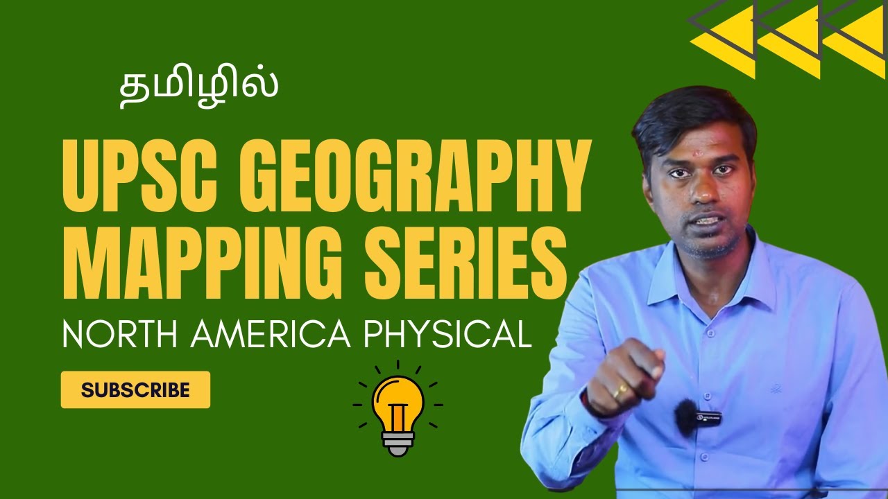 North America Physical Geography Map for UPSC - ஆறுகள், மலைகள் 