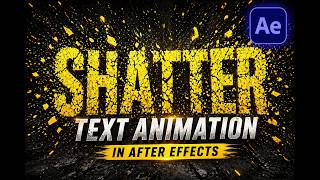 Shatter Text Animation in After Effects 🔥 | Easy Tutorial for Beginners (No Plugins)