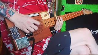 Weird & Wired 6 string slide Cigar Box Guitar demo