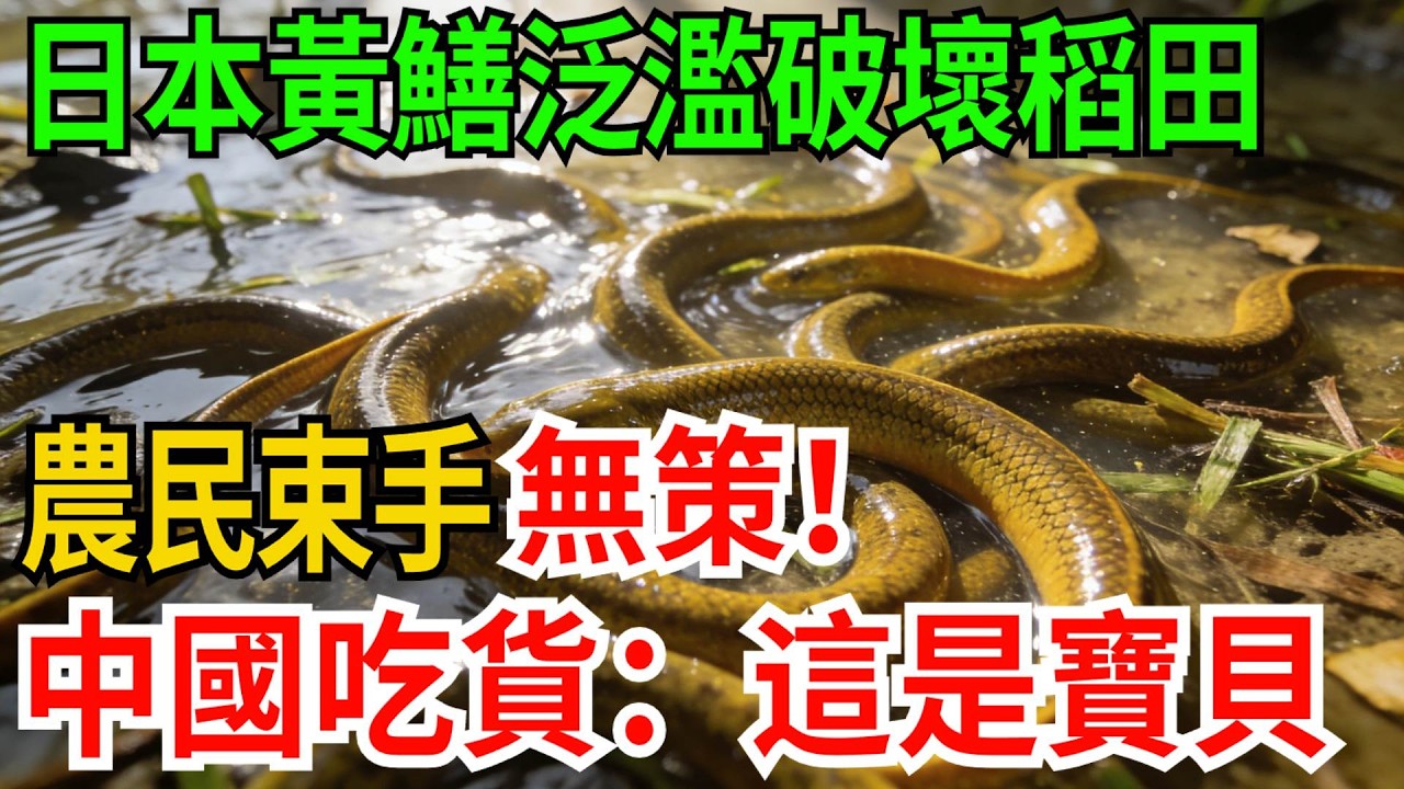 日本黃鱔泛濫鑽垮稻田，農民束手無策！中國吃貨：這在我們這可是寶貝！【觀勢經緯】#科普#世界之最 #出類拔萃 #top10##黃鱔入侵 #中日飲食文化大碰撞 #生態智慧 #入侵物種治理 #美食冷知識