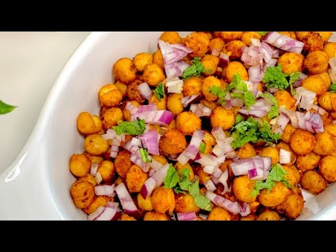 CRISPY CHICKPEAS | CRUNCHY CHICKPEAS | HOW TO MAKE CRUNCHY CHICKPEAS | CHANA CHAT RECIPE