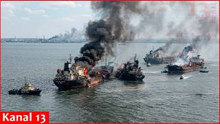 Dozens of Russian “shadow fleet” vessels struck in Sea of Azov -Traffic through Kerch Strait halted