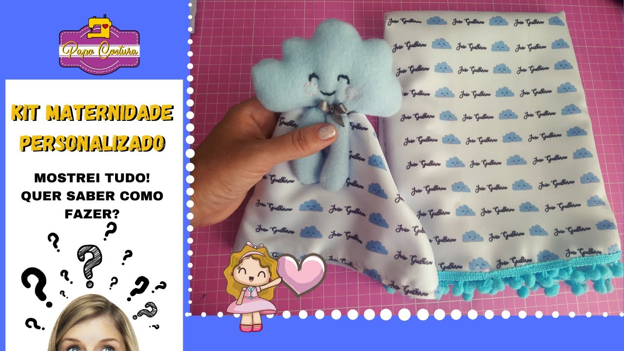 COMO FAZER KIT MATERNIDADE - PERSONALIZADO COM NOME (kit maternidade sublimado) - PARTE 1