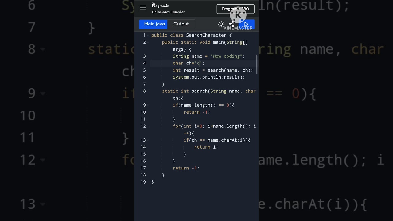 Search Character 🤔 | Search Character in a String | Program to search character | Programming