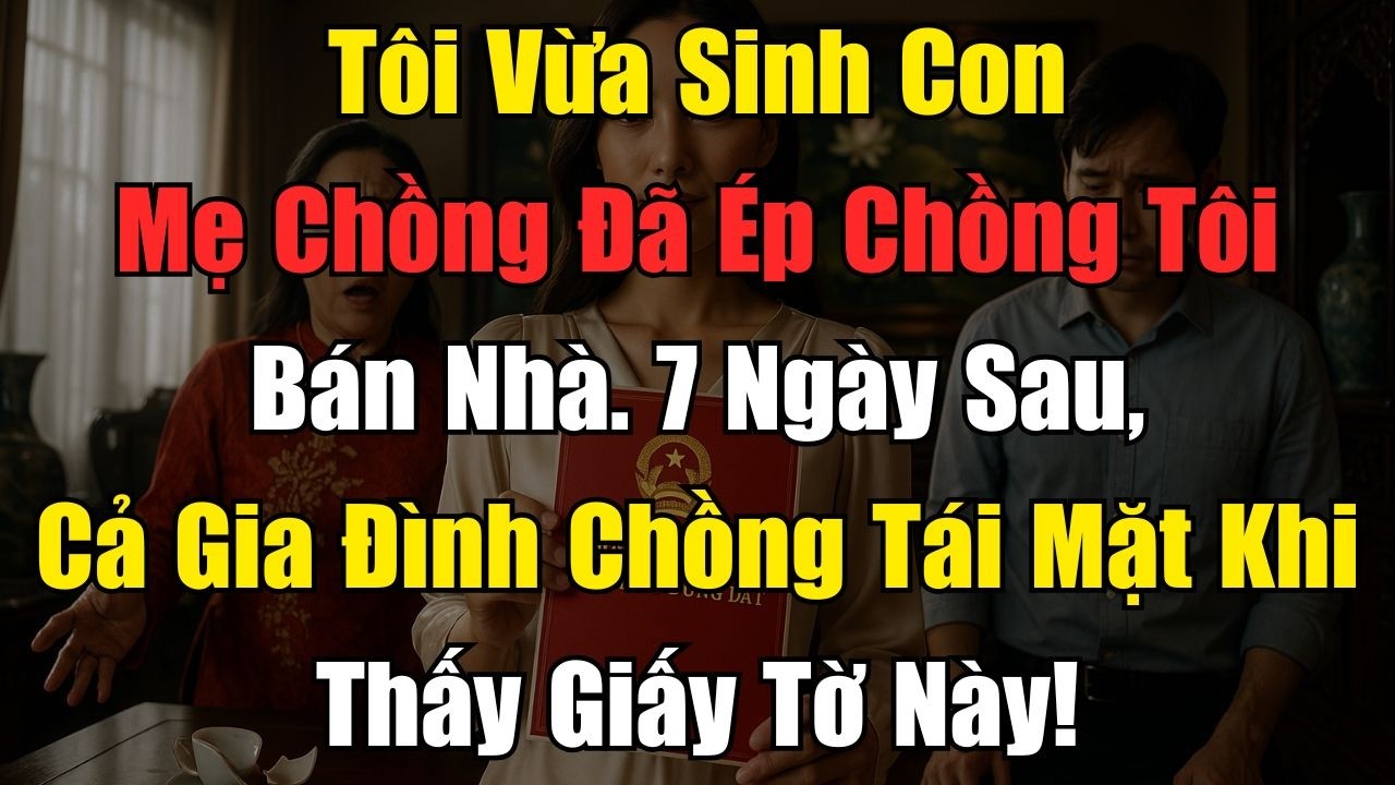 Vừa Sinh Con Bị Ép Bán Nhà. 7 Ngày Sau Cả Nhà Chồng Tái Mặt Vì Tờ Giấy Này!
