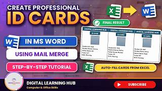Information How to Create Professional ID Cards in MS Word Using Mail Merge | Step-by-Step Tutorial Update