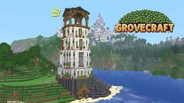 Building a Lighthouse Starter Base on the NEW Grovecraft SMP #1