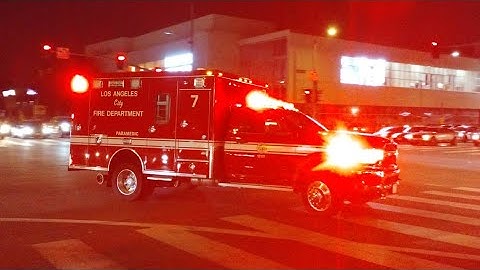 LAFD Rescue 7 Transporting