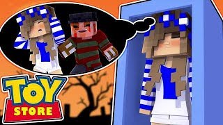 FACE YOUR FEARS IN THE TOYSTORE!! w/Little Carly and Little Kelly (Minecraft Toystore).