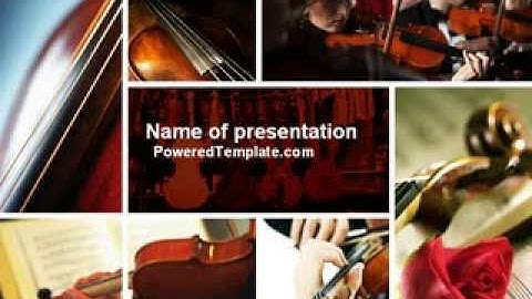 Violin Collage PowerPoint Template by PoweredTemplate.com
