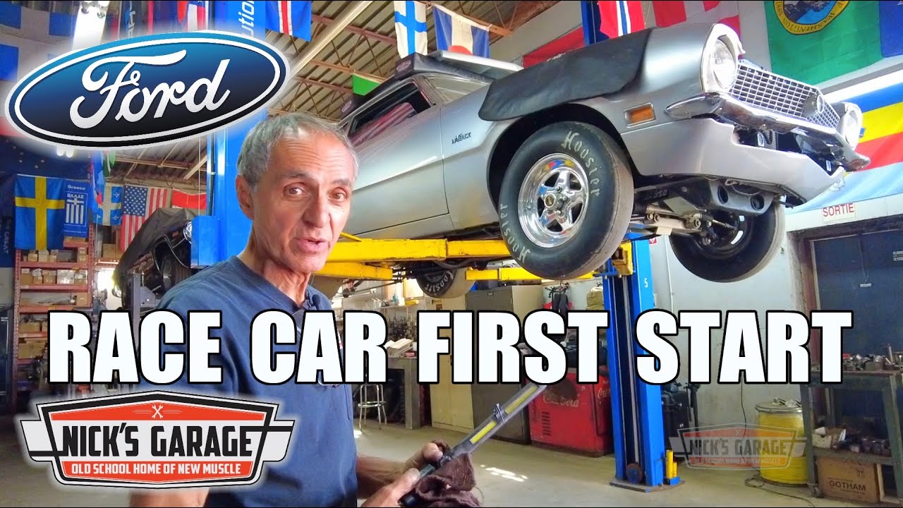 1971 Ford Maverick Race Car - First Start!