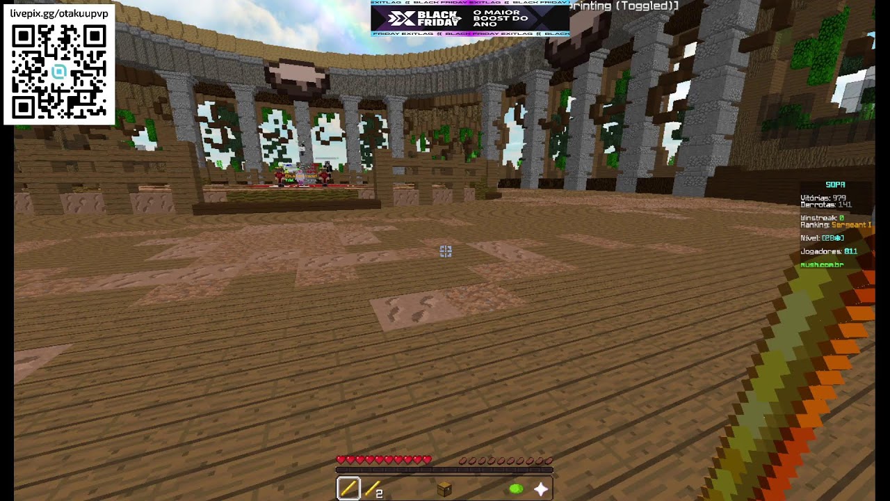 OTAKUUPVP  NA ONDA DO METANOL NO 1V1 SOPA DO MUSH, BROTA