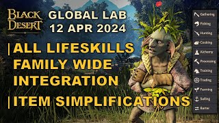 🔔 BDO | Lifeskill Integration - Family Wide | Item Simplifications | 12 Apr 2024 Global Lab