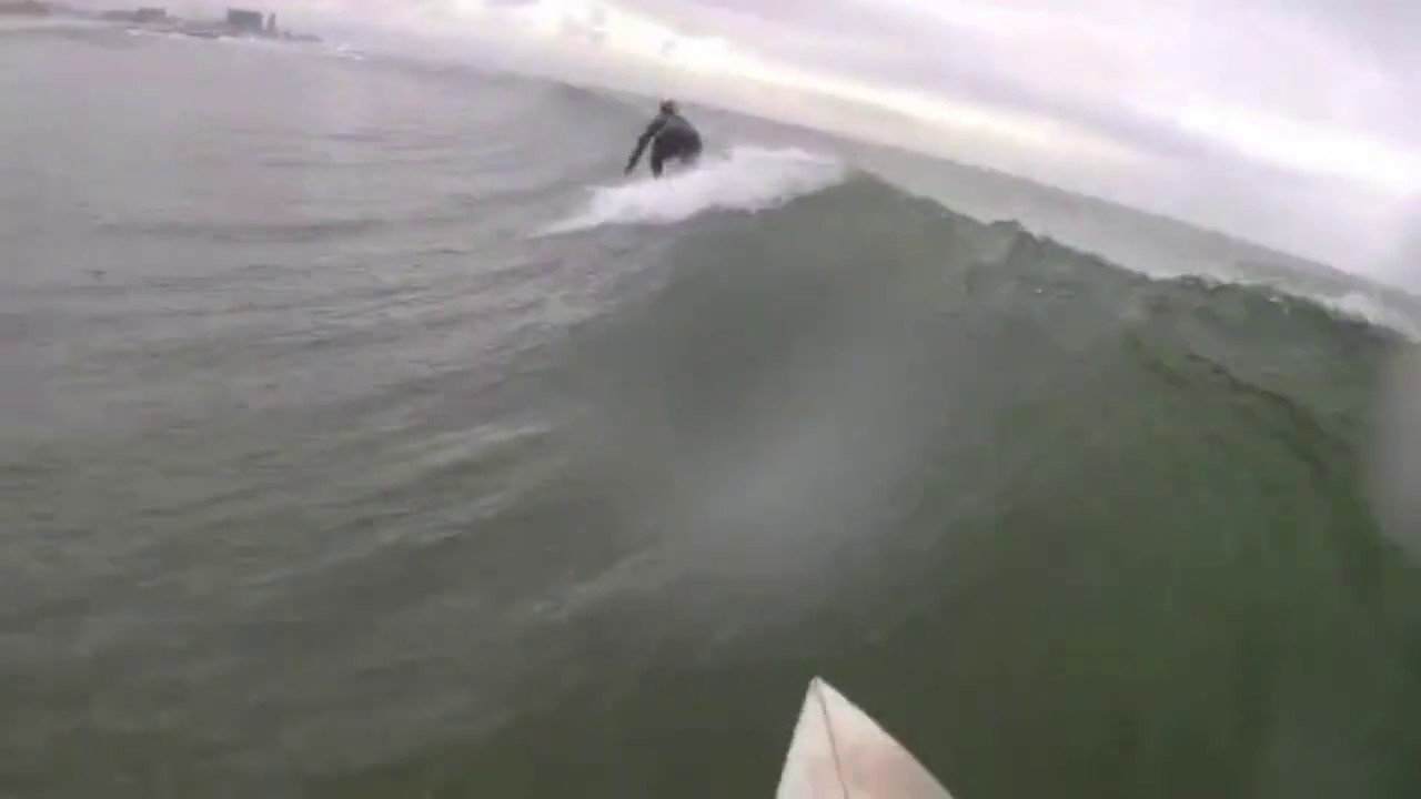 NJ SURF SJCAM5000X POV Surfing Mouth Mount Settings Test - Distortion