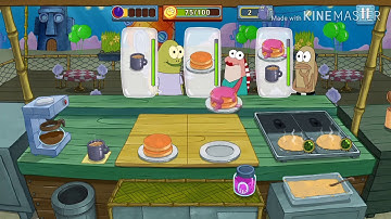 spongebob krusty cook off (pancakes level 1-4)