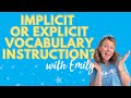 Vocabulary Instruction Quiz