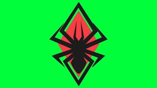 Die Spinne Crimson Skies Green Screen Logo Loop Chroma Animation