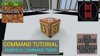 Command Timer Tutorial "Murdock Command Timer" with NO Armor stands, Potions, Entities or Scoreboard