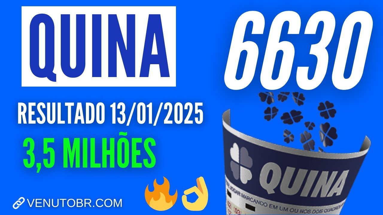 🍀 Resultado Quina 6630 - YouTube