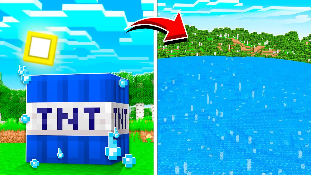CRÉER UN OCÉAN AVEC UNE TNT DANS MINECRAFT ! - YouTube