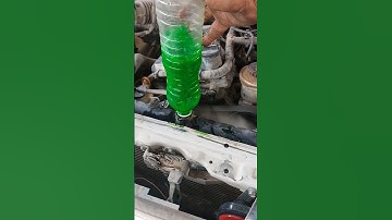 Check the radiator with a water bottle