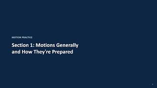 Motion Practice
