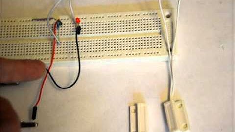 Inexpensive Reed Switch Set For DIY Door Alarm Systems - A Demonstration Video
