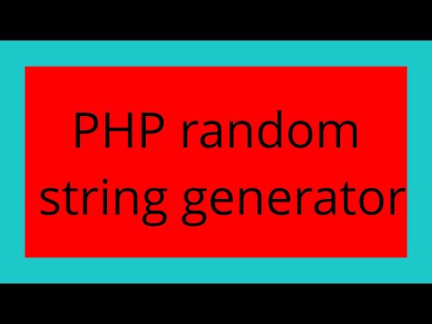 PHP random string generator