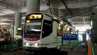 輕鐵507綫第四代拖卡列車(1112+1116)離閞屯門碼頭總站(2號月台)