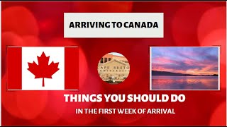 3 steps to be taken in the very first week after landing at Canada. screenshot 5