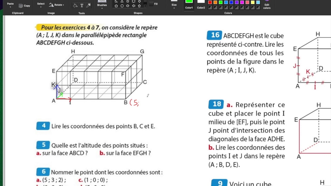 3ème: Repérage dans un pavé droit - YouTube