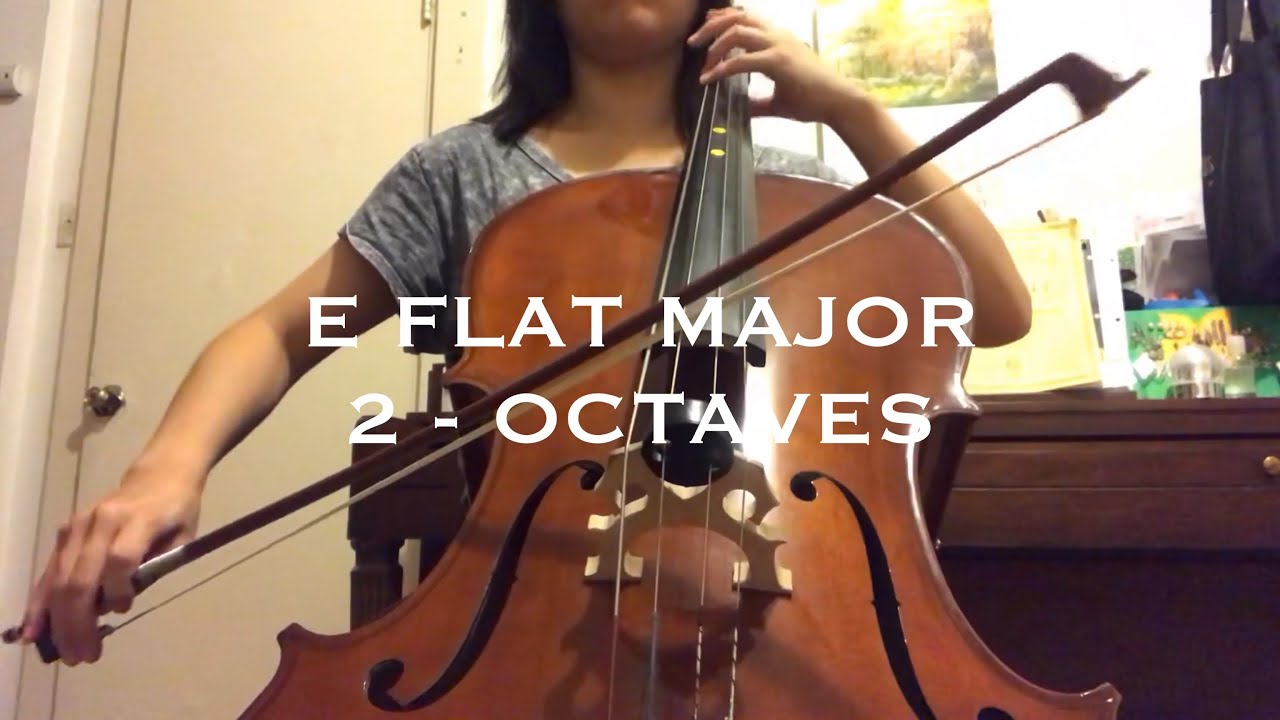Eb Major Scale 2 Octaves on the Cello - YouTube