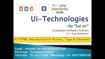 Ui-Technologies Demo Session-3 || HTML Introduction & HTML History|| Basic HTML Tags|| HTML Program