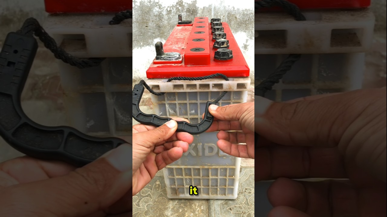 Удобная тросовая ручка для легкого подъема тяжелых аккумуляторов 👌