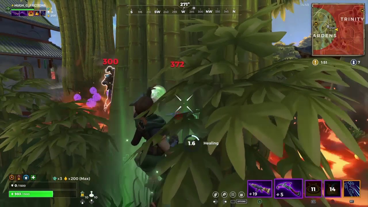 Realm royale 1v4 fight in solo squad match