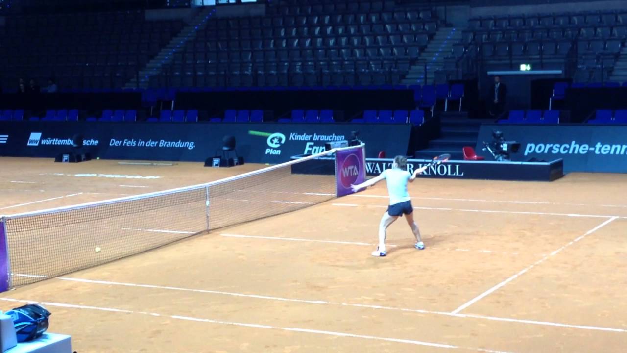 Halep practise Stuttgart 21-04-2016