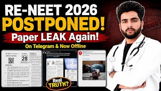 Re Neet 2026 Exam Postponed| Re Neet Paper Leaked| NTA Neet Paper Leak & Postponed Latest Update
