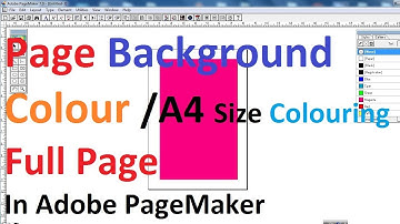 How to Colour full page or A4 Size Full colouring The Page In Adobe PageMaker