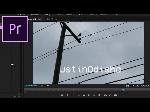 Adobe Premiere Pro CC Tutorial: How to Wipe or Reveal Title Text with Video Interaction