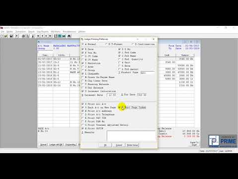 How to view Ledger Accounts in Prime Financial Accounting Software.