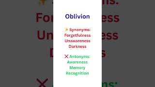 Advanced English Word: Oblivion 📚