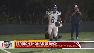 Grace Christian bolstered by return of offensive star Terrion Thomas Grace Christian bolstered by return of offensive star Terrion Thomas