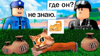 История Про Новый Побег Из Тюрьмы В Роблокс Roblox Mad City 2 Весёлый Кот