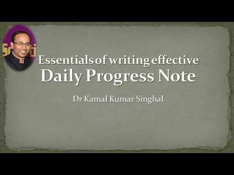 Daily progress notes: How to write effectively - YouTube