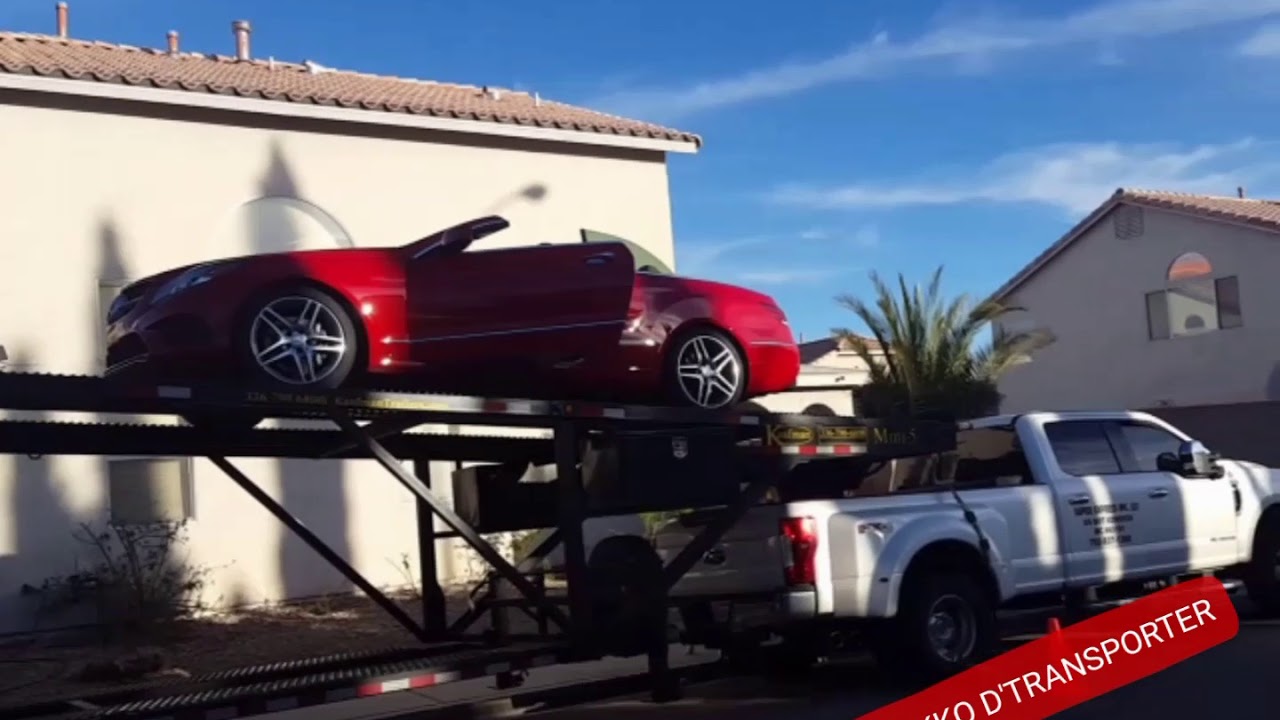 Loading A 2014 E 350 On A Double Deck Mini 5 Kaufman Trailer Youtube