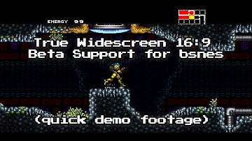 SNES 16:9 Widescreen Hyper Metroid Beta Demo